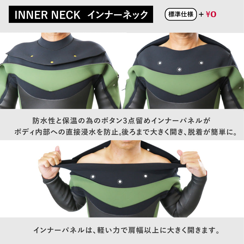 ロングチェストジップ　セミドライ