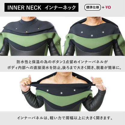 ロングチェストジップ　セミドライ